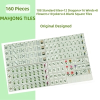 Juego de Mahjong Americano con Temática de Golf, 160 Piezas, Fichas Acrílicas, Juego de Mesa Decorativo, Regalo Festivo para Entusiastas del Mahjong