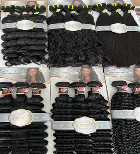 Most Popular GDYhair Packet Hair Brazilian Human Hair Bundles With Closure Set Packet Hair With HD Closure