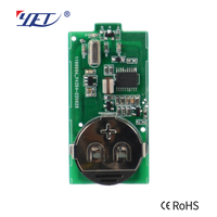 Télécommande Transmetteur sans fil 4 touches bouton 433mhz Code d'apprentissage YET2211