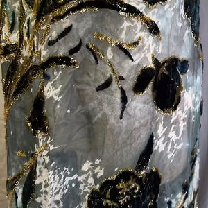 قماش فستان فاخر عالي الجودة من الحرير الخالص والجاكار المخلوط بالخيوط لثوب الدريع الصومالي (الفرنساوي) وقماش البروكار السوداني - Product Image 5