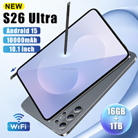 Tablet de Alto Rendimiento S26 Ultra para Negocios y Oficina con Lápiz Óptico, 10.1 Pulgadas, 10000mAh, 16GB+1TB, Android 15