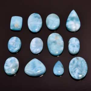 Lote al por mayor de piedras preciosas Larimar cabujón azul Natural de alta calidad, joyería suelta de forma mixta, entrega rápida, totalmente recomendado para - Product Image 1
