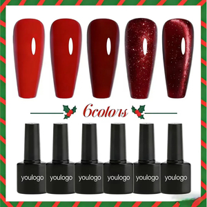 Nuevo Set de Esmaltes de Uñas de Gel UV OEM de 6 Colores para Navidad - Product Image 2