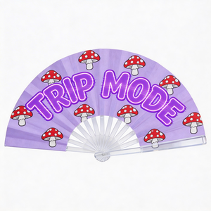 Ventilador de Mano Extra Grande con Diseño Gráfico Vibrante, Ideal para Festivales Rave, Eventos de Clubes y Conciertos - Product Image 3