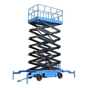 Tijera de batería hidráulica uni-silenciosa de 12M, andamio elevador de tijera autopropulsado eléctrico, modelo de plataformas de trabajo móviles de - Product Image 1