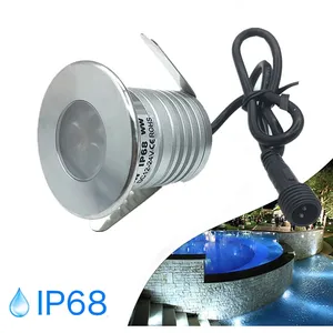 IP68 Lampu Bawah Air LED 3W 12V, Lampu Sorot Bawah Air untuk Kolam Renang Air Mancur Kolam Taman Pencahayaan Akuarium