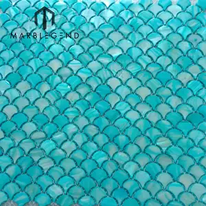 Natural Shell Mother Of Pearl Mosaic Seashell Tile leaf Design for kitchen