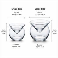 Verre à vin sans pied en borosilicate transparent, créatif et unique, 5oz 7oz, pour boissons, jus, café, latte, Americano glacé, idéal pour les bars