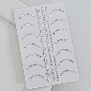 3D plata Luna cristal diamante <span class=keywords><strong>cara</strong></span> pegatinas sonrisa línea cuentas transparentes diamantes de imitación pegatina Facial ojo cuerpo DIY fiesta <span class=keywords><strong>cara</strong></span> <span class=keywords><strong>tatuaje</strong></span> gema - Product Image 5