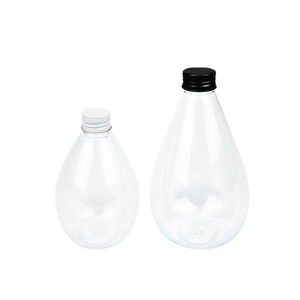 Bouteille de boisson en forme de goutte d'eau pour animaux de compagnie, 250 ml, bouchon à vis, forme conique, pour emballage de jus, lait, thé - Product Image 5