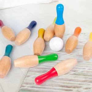 <span class=keywords><strong>Jeu</strong></span> <span class=keywords><strong>de</strong></span> <span class=keywords><strong>quilles</strong></span> en bois pour enfants, jouet éducatif <span class=keywords><strong>de</strong></span> sport pour l'intérieur et l'extérieur avec <span class=keywords><strong>quilles</strong></span> et boules - Product Image 3