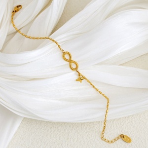 Pulseras de Cadena de Acero Inoxidable al por Mayor para Mujer, Pulseras y Brazaletes con Símbolo de Infinito Chapados en Oro de 14k y 18k para Mujer - Product Image 3