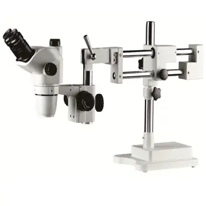 BestScope BS-3030T-ST2 Double Arm Universal Stand Trinocular Zoom Stereo Microscope For Circuit Board Repair