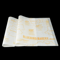 Papier sulfurisé imprimé personnalisé de qualité alimentaire avec logo sur mesure pour emballage cadeau et sandwichs