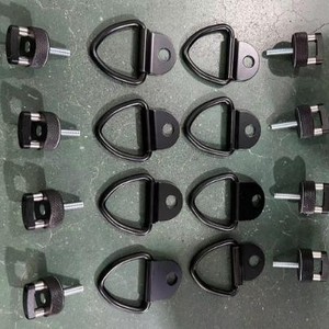 Kit de hebilla de cuerda con anillo en D para camioneta, negro, para Ford Bronco Hardtop, juego de pernos de liberación rápida, actualización de reequipamiento 17011EBK - Product Image 1
