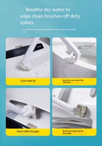 <span class=keywords><strong>Brosse</strong></span> de toilette jetable biodégradable écologique avec têtes de nettoyage remplaçables pour salles de bain domestiques - Product Image 6