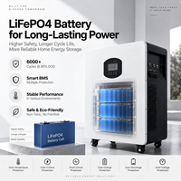 Batterie Lithium LiFePO4 51.2V 100Ah avec onduleur 3KWh 5KWh tout-en-un 25.6V pour système hybride de stockage d'énergie solaire domestique