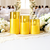 Bougies LED scintillantes en acrylique sans flamme, à piles, pour mariage, fête, Noël, décoration de table à la maison