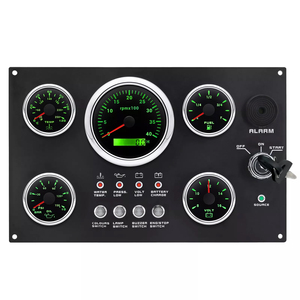 Cruscotto per Generatore Diesel 300*190mm con Copertura Scatola di Controllo e Manometri, Pannello Strumenti per Imbarcazioni 4000RPM - Product Image 1