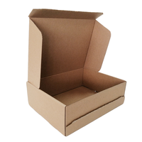 Boîte en carton ondulé brun kraft naturel pour la livraison de fleurs, emballage cadeau, boîte d'expédition avec bande détachable
