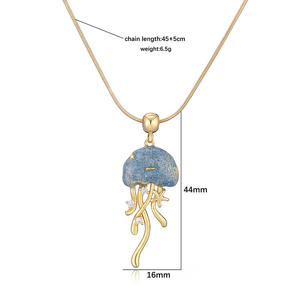 Okyanus serisi zirkon kolye kolye niş yaratıcı plaj tarzı denizyıldızı yengeç horse tı kabuklu kaplumbağa kollarbone zinciri - Product Image 5