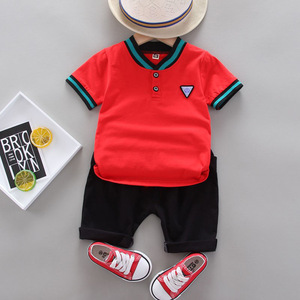 Ensemble de chemises d'été pour enfants de 0 à 4 <span class=keywords><strong>ans</strong></span>, t-shirt à manches courtes décontracté pour garçons, shorts, ensemble 2 pièces - Product Image 2