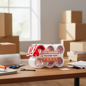 Cinta de Embalaje Vevor de 2.7 Mil, 66 Yardas, 12 Rollos con Dispensador, Cinta Adhesiva Transparente para Sellado de Cajas - Product Image 2