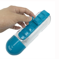 Bouteille d'eau potable quotidienne de voyage en plastique de 20oz avec boîte à pilules de 7 jours