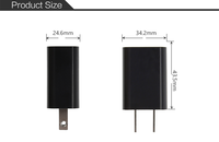 Cargador USB para Reloj Inteligente Mini, Certificado OVP SCP, 5V 1A, Enchufe Estadounidense, Adaptador de Cámara Móvil Eléctrica con Certificación CE FCC ETL