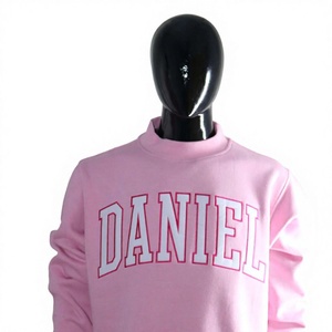 Daniel <b>Pink</b> Crew Neck <b>Sweatshirt</b> Unisex Regular Fit Cotton Knitted Pullover Casual Autumn Wear - Product Image 2