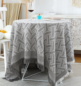 OWENIE – <span class=keywords><strong>nappe</strong></span> <span class=keywords><strong>jacquard</strong></span> en dentelle blanche, nordique <span class=keywords><strong>français</strong></span> ins, <span class=keywords><strong>nappe</strong></span> de table basse rectangulaire, vente en gros - Product Image 2