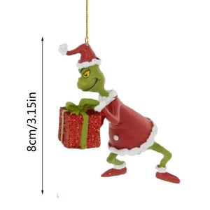 Bamboline Verdi Divertenti <span class=keywords><strong>di</strong></span> Grande Successo, Decorazioni Natalizie Piatte in Acrilico con Grinch Appesi <span class=keywords><strong>per</strong></span> <span class=keywords><strong>Albero</strong></span> <span class=keywords><strong>di</strong></span> <span class=keywords><strong>Natale</strong></span> - Product Image 6