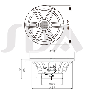Haut-parleurs marins étanches de 8 pouces H-068*2 + Écran TFT de 3 pouces Lecteur radio MP5 BT H-329 + Câble de données USB + Antenne - SUIT - Product Image 2