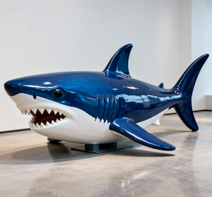 Escultura FRP de tiburón ballena gigante, estatua de <span class=keywords><strong>animal</strong></span> oceánico realista para centro de mesa de entrada de acuario - Product Image 3