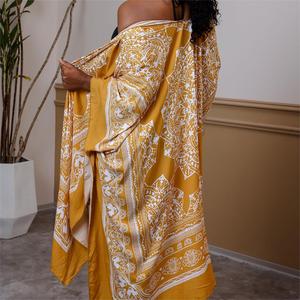 Printed <strong>Beach</strong> Cardigan Cover up Women Bikini Cover up Factory Directly Retro Color Loose <strong>Coat</strong> 2025 - Product Image 6