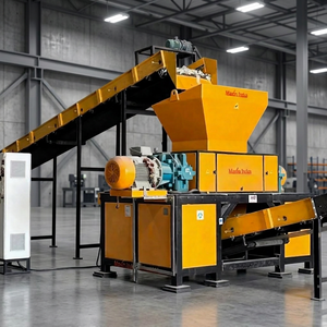 Broyeur de déchets FRP fiable à double arbre semi-automatique électrique pour le traitement des déchets industriels - Product Image 1