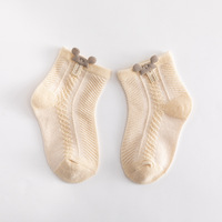 Chaussettes pour bébé nouveau-né, maille respirante, coton d'hiver, dessin animé mignon, confortable, animal, chaussettes courtes Tabi pour nourrissons, couleur unie, chaussettes pour tout-petits