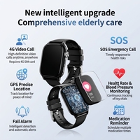 Montre connectée GPS 4G pour personnes âgées H36XG, appel SOS, appel vidéo, fréquence cardiaque, pression artérielle, température, alarme de chute, rappel de médicaments, WiFi