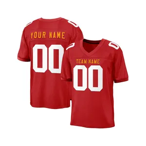 Popular Sweat Wicking Custom Logo Oversized Classic Football Shirts American Casual American Football Training Jersey