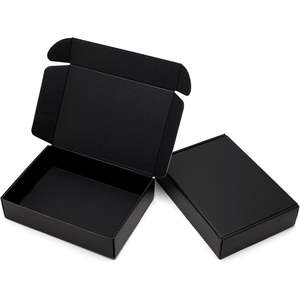 Cajas de envío negras Timirog de 9x6.5x2 pulgadas, caja de correo de cartón corrugado para pequeñas empresas con cierre de pestaña - Product Image 1