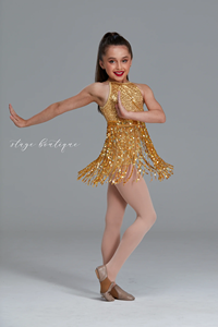 Women Shiny Sequins Fringe Leotard Dance Wear Girls Jazz and Tap Performance <strong>Costume</strong> - Product Image 3