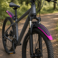Garde-boue universel bicolore de 24 pouces pour vélo, protection contre les éclaboussures, garde-boue avant et arrière en plastique pour vélo de montagne et de route