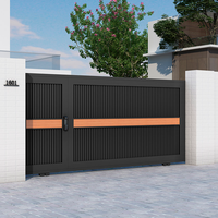 Portail coulissant électrique moderne en aluminium pour jardin, sur mesure