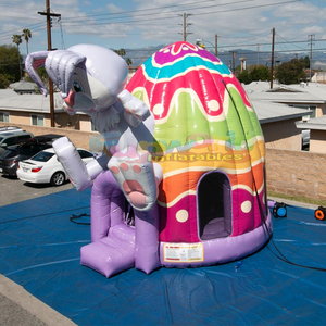 Castillo inflable, castillos hinchables comerciales para exteriores, domo inflable con forma de conejo, casa de brinco para niños - Product Image 3