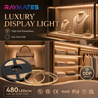 Bande LED COB 5m 24V 4000K Blanc Naturel Haute IRC Ruban LED Flexible Sans Points avec Adhésif Puissant pour Bureau