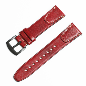 สายหนังแท้คุณภาพสูงขนาด 18 มม. 20 มม. 22 มม. สไตล์วินเทจ พร้อมหัวเข็มขัดสแตนเลส สำหรับนาฬิกา Samsung Galaxy Apple HUAWEI - Product Image 6