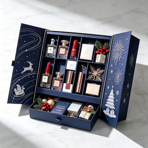 <b>Christmas</b> Advent Calendar Paper <b>Box</b> Foldable Gift Packaging Drawer Storage <b>Box</b> Holiday Retail Display - Product Image 3