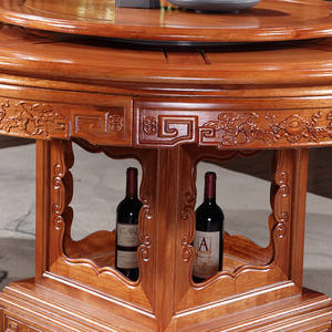 All'ingrosso cinese tradizionale intagliato tavolo da pranzo e sedia combinazione 10-persona Set di grandi dimensioni in pietra di palissandro massiccio - Product Image 2