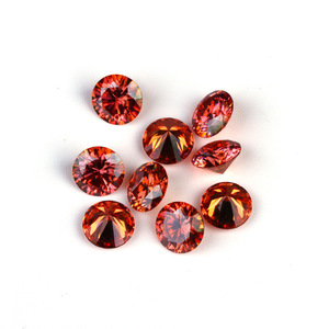 Màu cam đỏ moissanite Vòng tám trái tim tám mũi tên nhọn dưới đá Trần 1-3 Carat moissanite - Product Image 2