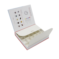Boîtes de présentation magnétiques de luxe personnalisées pour chocolats, avec revêtement UV, pelliculage mat, gaufrage et doublure en éponge de qualité alimentaire